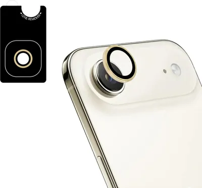 Zdjęcie produktu dla Szklana folia ochronna na obiektyw aparatu, 2 sztuki, do iPhone'a, kolor: jasny złoty