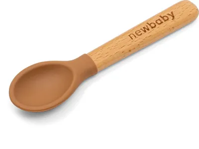 Produktbild von Löffel Silikon-Holz New Baby karamellfarben 14 cm