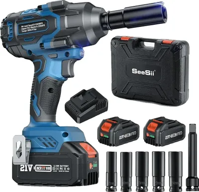 Image de Clé à chocs, 1000 Nm max. Couple, vitesse 2400 tr/min, 2 batteries 4,0 Ah, poids 6300 g, e CE