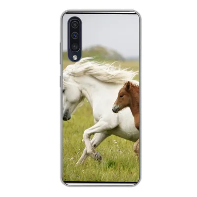 Produktbild von MuchoWow® Handyhülle Schutzhülle Hülle für Samsung Galaxy A50 Pferde - Tiere - Gras Silikon Softcase Handy Hülle - Mobiltelefonhülle