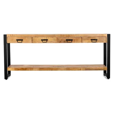 Produktbild von Konsolentisch Britt aus Mangoholz 180cm - Hellbraun