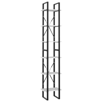 Image de vidaXL Bibliothèque 6 compartiments Blanc 40x30x210 cm Bois composite