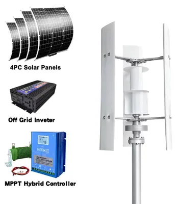 Image de Éolienne - SH-3000W - Avec système solaire, 3000 W, 48 V, 3 pales, vitesse de démarrage 1,5 m/s, 500 tr/min, alliage d'aluminium - Blanc