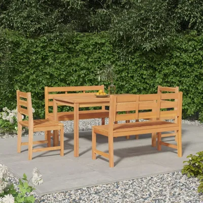Produktbild von Möbel 5-tlg. Garten-Essgruppe Massivholz Teak - Gartenmöbelgarnituren 3157195