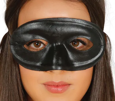 Productafbeelding van Zwart masker met een satijnen uitstraling, voor heren