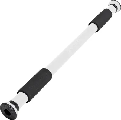 Produktbild von SPORTINATOR Klimmzugstange für Türrahmen 60-102 cm – Stabil, kein Bohren, bis 150 kg belastbar, rutschfeste Griffe, für Oberkörper weiß | STR-117