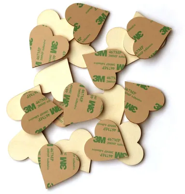 Image de Cœurs en bois autocollants pour décoration