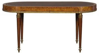 Obrázek produktu pro Casa Padrino secesní psací stůl se 2 zásuvkami světle hnědý / hnědý 160 x 68 x v. 77 cm - kancelářský nábytek