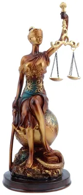 Productafbeelding van Standbeeld van Vrouwe Justitia - 33 cm, Hars Beeld voor Juristen