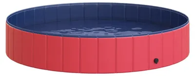 Zdjęcie produktu dla Basen Dla Psa Xxl Brodzik Basen Plastik + Drewno Niebieski Ø160Xw30Cm Summer Joy