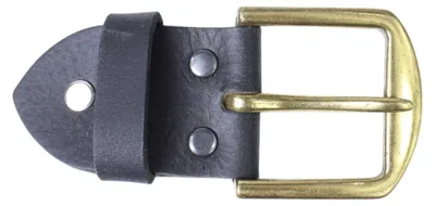 Produktbild von FRONHOFER Gürtelschnalle inklusive Lederteil mit Schraube, 4 cm, messingfarben