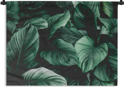 Produktbild von MuchoWow® Wandteppich Wandbehang Dschungel - Blätter - Tropisch - Pflanzen - Natur 150x112.50 cm Tapisserie Dekoration Wandtuch - Wanddecke - Wandteppiche
