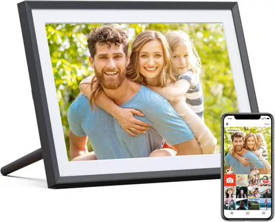 Produktbild von Digitaler Bilderrahmen, 10.1" Digitaler Fotorahmen, Elektronischer Bilderrahmen, 1280x800 IPS Display, mit WiFi&Touchscreen, Auto-Rotate, Wandmontage