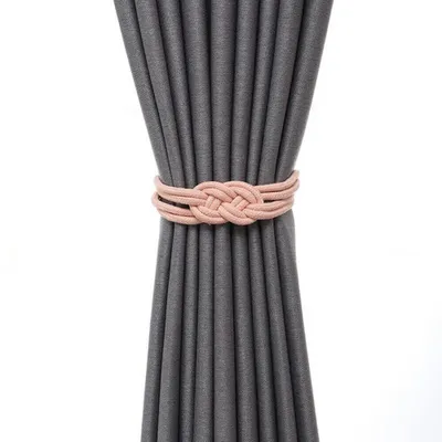 Produktbild von 2 Stück Magnetische Vorhang Raffhalter Vorhang Clips Seil Gardinenhalter Dekor Rosa