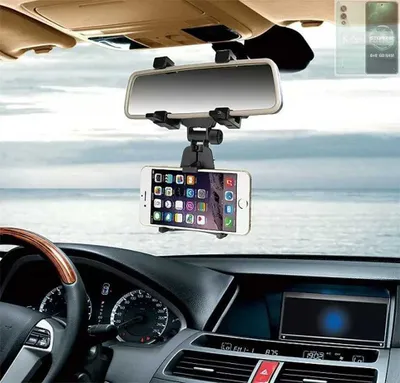 Produktbild von K-S-Trade Smartphone Halterung kompatibel mit Lava Storm 5G Rückspiegel Halterung schwarz Auto Halterung KFZ Halter
