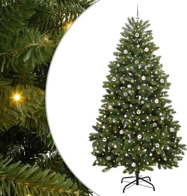 Productafbeelding van Kunstkerstboom 270 cm 300 LED's Warmwit PVC en staal Groen
