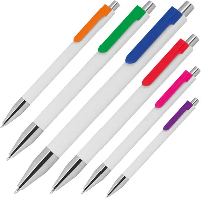 Produktbild von 6 Kugelschreiber / mit 6 verschiedenen Clipfarben
