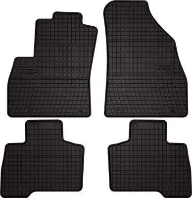 Produktbild von Gummifußmatten passend für Fiat Qubo (kombivan, Bj. 2008-2020) –  schwarz, passgenau, mit Befestigungen set 4 Stk. - Gummi-Automatten