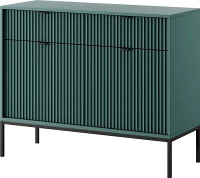 Produktbild von Masseno Kommode STELLARE 104 cm Sideboard mit 2 Schubladen und 2 Türen für Wohnzimmer Schlafzimmer Modern 104x39x83 cm Hellgrün / Hellgrün