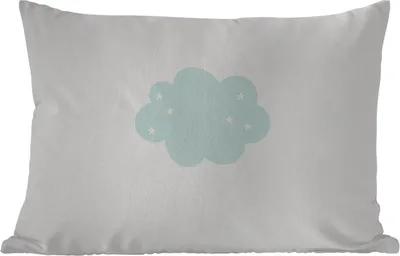 Produktbild von MuchoWow® Outdoor Kissen - Wolke - Sterne - Pastell - Kinder - Baby - 60x40 cm - Wetterfest - Lounge Kissen - Zierkissen - Kissen für Innenräume