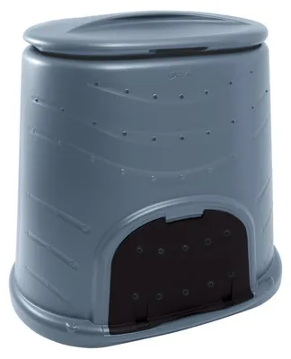 Image de Composteur de Jardin - 450 L - Gris Anthracite - 103 x 77,5 x 96,6 cm - Monobloc - Fabrication Française