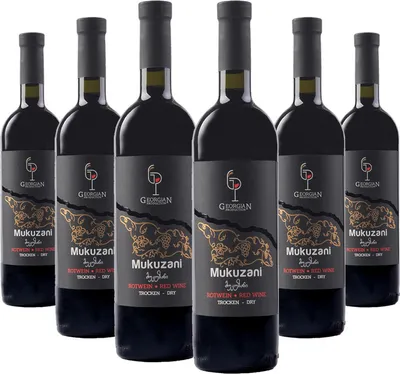 Obrázek produktu pro Balíček vín Mukuzani od Georgian Production suchá červená vína