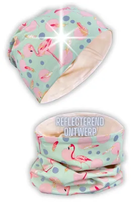 Produktbild von Mütze 360° Reflektor - Kinder Mütze - Schlauchschal Set - Weiche Baumwolle - Pflegeleichtes Stretchmaterial - Beanie 48–54 cm - Kindermütze