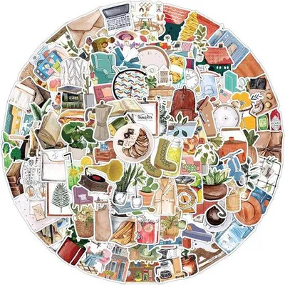 Zdjęcie produktu dla Zestaw do scrapbookingu zawierający pisaki i ozdoby, 100 sztuk