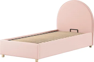 Produktbild von FURNLUX Kids Einzelbett Moon Pink 90x200cm / Hauptfarbe: Rosa / Abmessungen: 98 x 214 x 105 cm