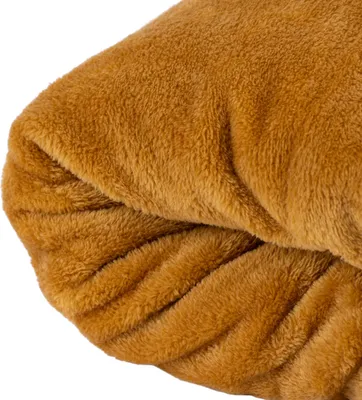 Produktbild von Große Kuscheldecke aus Microfaser einfarbig camel braun 180x220cm