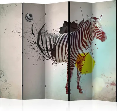 Produktbild von 5-teiliger Doppelseitiger Vlies Paravent - In disharmony with nature II 225x172 cm Landschaften g-C-0188-z-c