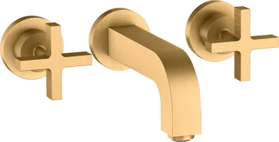 Produktbild von hansgrohe AXOR Citterio 3-Loch Waschtischarmatur Unterputz, Auslauf 162mm, Kreuzgriffe, Rosetten für Wandmontage, 39313950