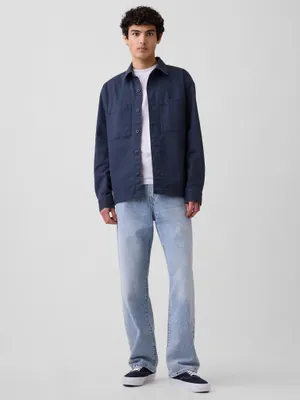 Produktbild von Gap Locker geschnittene Straight Jeans aus nicht dehnbarem Denim Blau 34X34