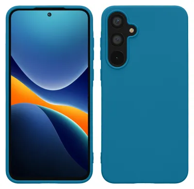 Produktbild von kwmobile Handyhülle für Samsung Galaxy A55 5G Hülle - TPU Case - Kabelloses Laden - Schutzhülle Cover in Karibikblau