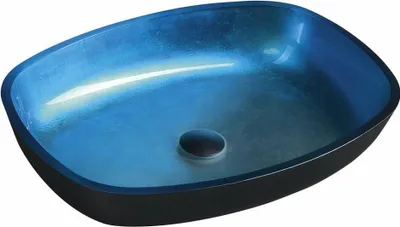 Obrázok produktu pre Sklenené umývadlo KVAORE 54x39,5 cm, modré