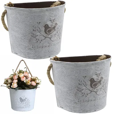 Imagen del producto de Dos macetas colgantes semicirculares, para interior y exterior, ideales para plantas aromáticas y suculentas