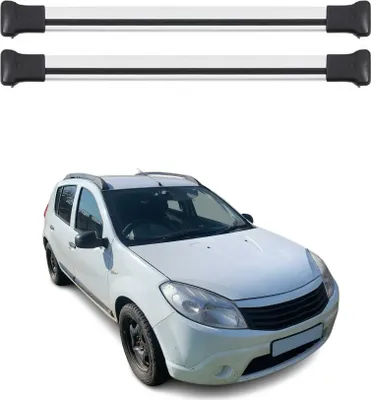 Produktbild von Dachträger Grundtäger für Dacia Sandero Stepway 2008-2012 75kg Alu Silber 2 tlg