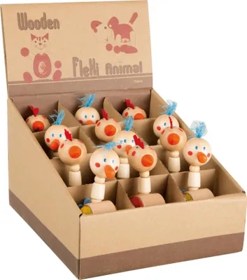 Produktbild von Display Holzfiguren Hahn & Henne Flexibel