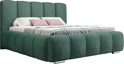 Produktbild von MIRJAN24 Polsterbett Wizko Boucle, Doppelbett mit Bettkasten, Ehebett, Leistenlattenrost aus Holz (Farbe: Abriamo 09, Größe: 180x200 cm)