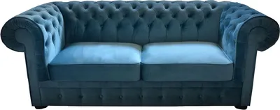 Produktbild von Casa Padrino Chesterfield 2er Sofa in Blau 160 x 90 x H. 78 cm - Luxus Chesterfield Sofa