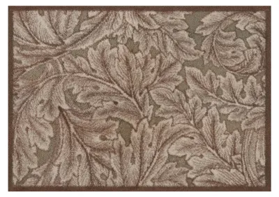 Produktbild von Floornovo Schmutzfangmatte Natur Schmutzfang - 85 cm x 60 cm - Akanthusbraun - waschbare Fußmatte Innen und übderdachte Außenbereiche