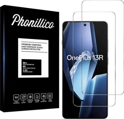 Immagine prodotto di Vetro temperato per OnePlus 13R [2 pezzi] Pellicola protettiva dello schermo Antigraffio Resistente al vetro Phonillico®