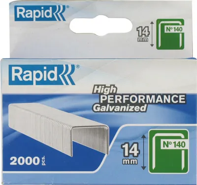 Productafbeelding van Isaberg Rapid nietjes, type 140 / 14 L, 004 verpakking = 2000 stuks. Isaberg, type 140 - 11915631