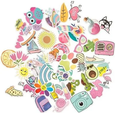 Image de VINYL-AUTOCOLLE scrapbooking décoratif pour enfants DpCraft été 50 pièces