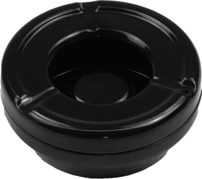 Produktbild von 1 Stück Windaschenbecher mit abnehmbaren Deckel aus Melamin in schwarz ø 10cm