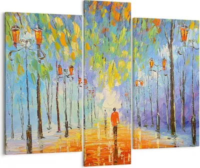 Produktbild von Bild auf Leinwand - Leinwandbild - Park Natur - 95x80cm - Wand Bild - Wanddeko - Wandbilder - Leinwanddruck - Bilder - Kunstdruck - Wanddekoration - Leinwand bilder - Wandkunst - CB95x80-3507