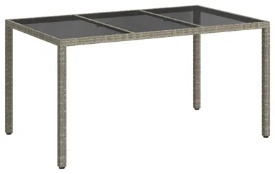 Produktbild von vidaXL Gartentisch Grau 150 x 90 x 75 cm Poly-Rattan
