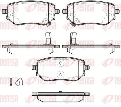 Produktbild von REMSA Bremsbeläge Satz Hinten Bremsklötze passend für MERCEDES-BENZ X-Klasse Pickup (470) 1802.02