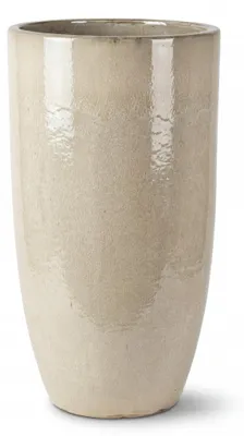 Produktbild von Provencelia Keramik Pflanzkübel Eiffel Creme, Ø37 x H70 cm, frostbeständig, handgefertigt, glasiert, Outdoor, Garten, Terrasse, winterfest
