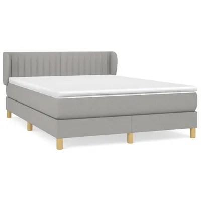 Productafbeelding van vidaXL Boxspringbed met matras, lichtgrijs, 140x200 cm, gestoffeerd